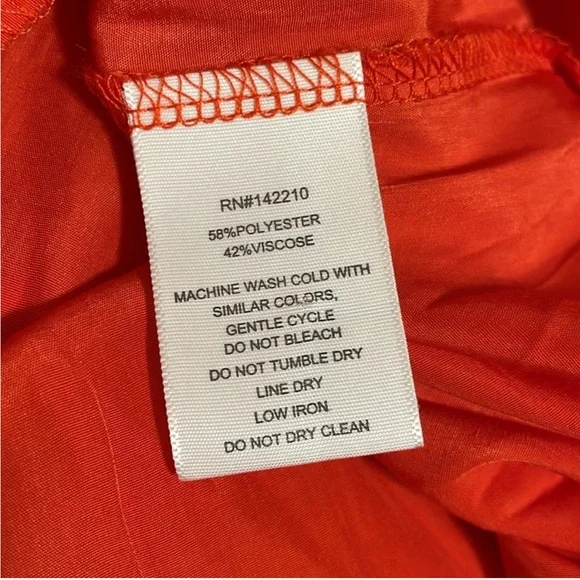 Mersea Tulum Women’s Dress In Sunset Coral/ Orange Size Medium - Picture 15 of 15